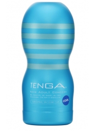 Мастурбатор с охлаждающей смазкой TENGA Original Vacuum Cup Cool - Tenga - в Красноярске купить с доставкой