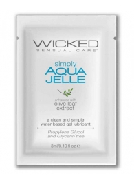 Гель-лубрикант Simply Aqua Jelle - 3 мл. - Wicked - купить с доставкой в Красноярске