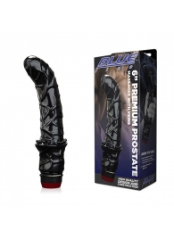 Черный вибромассажер простаты 6  Premium Prostate Massager - BlueLine - в Красноярске купить с доставкой