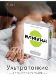 Ультратонкие презервативы Bariera Ultra Thin - 3 шт. - Bariera - купить с доставкой в Красноярске