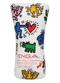 Мастурбатор-туба Keith Haring Soft Tube CUP - Tenga - в Красноярске купить с доставкой