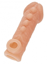 Телесная закрытая насадка с шишечками Cock Sleeve Size M - 15,6 см. - KOKOS - в Красноярске купить с доставкой