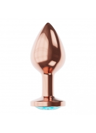 Пробка цвета розового золота с малиновым кристаллом Diamond Topaz Shine L - 8,3 см. - Lola Games - купить с доставкой в Красноярске