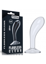 Прозрачный стимулятор простаты Flawless Clear Prostate Plug - 15 см. - Lovetoy - в Красноярске купить с доставкой