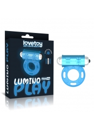 Голубое, светящееся в темноте эрекционное виброкольцо Lumino Play Vibrating Penis Ring - Lovetoy - в Красноярске купить с доставкой