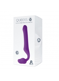 Лиловый безремневой страпон Queens M - Adrien Lastic - купить с доставкой в Красноярске