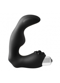 Черный вибромассажер простаты FantASStic Vibrating Prostate Massager - 11,3 см. - Dream Toys - в Красноярске купить с доставкой