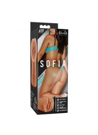 Мастурбатор-вагина цвета карамели Sofia с вибрацией - Blush Novelties - в Красноярске купить с доставкой