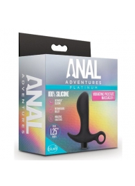 Черный анальный вибратор Silicone Vibrating Prostate Massager 01 - 10,8 см. - Blush Novelties - в Красноярске купить с доставкой