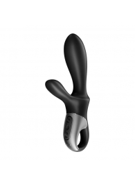 Черный анальный вибратор Heat Climax+ с функцией нагрева - 20,6 см. - Satisfyer - в Красноярске купить с доставкой