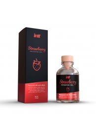 Массажный гель с ароматом клубники Strawberry - 30 мл. - INTT - купить с доставкой в Красноярске