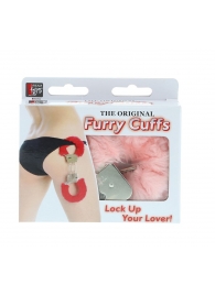 Металлические наручники с розовой меховой опушкой METAL HANDCUFF WITH PLUSH PINK - Dream Toys - купить с доставкой в Красноярске