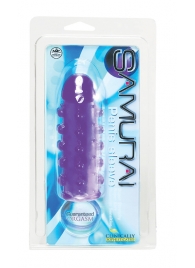 Закрытая фиолетовая насадка с пупырышками SAMURAI PENIS SLEEVE PURPLE - 14,5 см. - NMC - в Красноярске купить с доставкой