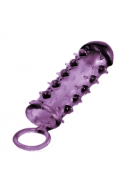 Закрытая фиолетовая насадка с пупырышками SAMURAI PENIS SLEEVE PURPLE - 14,5 см. - NMC - в Красноярске купить с доставкой