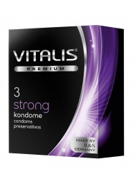Презервативы с утолщенной стенкой VITALIS PREMIUM strong - 3 шт. - Vitalis - купить с доставкой в Красноярске
