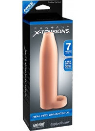 Телесная насадка Real Feel Enhancer XL - 17 см. - Pipedream - в Красноярске купить с доставкой