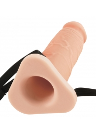 Телесный реалистичный фаллоимитатор с полостью Silicone Hollow Extension - 20 см. - Pipedream - купить с доставкой в Красноярске