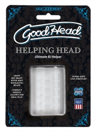 Прозрачный мастурбатор HELPING HEAD - Doc Johnson - в Красноярске купить с доставкой
