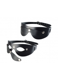 Черная кожаная маска  Новичок - Sitabella - купить с доставкой в Красноярске