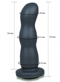 Черная анальная рельефная насадка-фаллоимитатор - 15 см. - LOVETOY (А-Полимер) - купить с доставкой в Красноярске