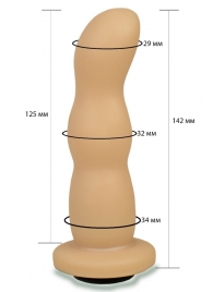 Телесная рельефная насадка Harness - 14,2 см. - LOVETOY (А-Полимер) - купить с доставкой в Красноярске