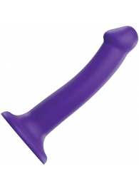 Фиолетовый фаллоимитатор-насадка Strap-On-Me Dildo Dual Density size M - 18 см. - Strap-on-me - купить с доставкой в Красноярске