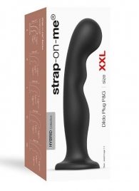 Черная насадка Strap-On-Me Dildo Plug P G size XXL - Strap-on-me - купить с доставкой в Красноярске
