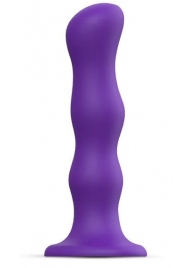 Фиолетовая насадка Strap-On-Me Dildo Geisha Balls size M - Strap-on-me - купить с доставкой в Красноярске