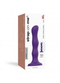 Фиолетовая насадка Strap-On-Me Dildo Geisha Balls size XL - Strap-on-me - купить с доставкой в Красноярске