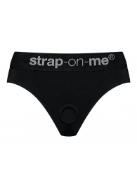 Черные трусики для насадок Heroine Lingerie Harness - size L - Strap-on-me - купить с доставкой в Красноярске