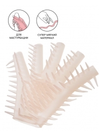 Телесная перчатка-мастубратор для чувственного массажа - Штучки-дрючки - в Красноярске купить с доставкой