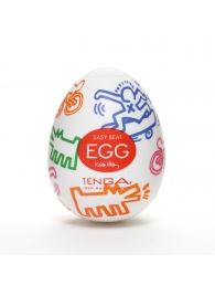 Мастурбатор-яйцо Keith Haring EGG STREET - Tenga - в Красноярске купить с доставкой