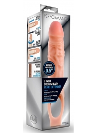 Телесная насадка на пенис 9 Inch Cock Sheath Extender - 22,2 см. - Blush Novelties - в Красноярске купить с доставкой