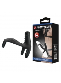 Черная вибронасадка на пенис Vibrating Penis Sling - Baile - в Красноярске купить с доставкой