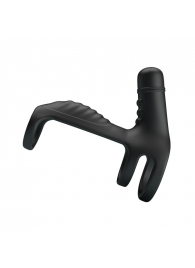 Черная вибронасадка на пенис Vibrating Penis Sling - Baile - в Красноярске купить с доставкой