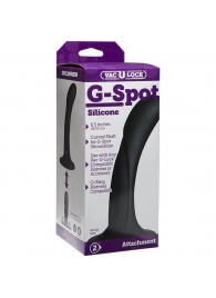 Черная изогнутая насадка Vac-U-Lock G-Spot - 16,5 см. - Doc Johnson - купить с доставкой в Красноярске