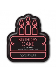 Лубрикант на водной основе со вкусом торта с кремом Wicked Aqua Birthday cake - 3 мл. - Wicked - купить с доставкой в Красноярске