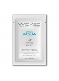 Легкий лубрикант на водной основе Wicked Simply AQUA - 3 мл. - Wicked - купить с доставкой в Красноярске