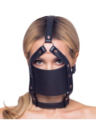 Черный намордник с кляпом-шаром Head Harness With A Gag - Orion - купить с доставкой в Красноярске