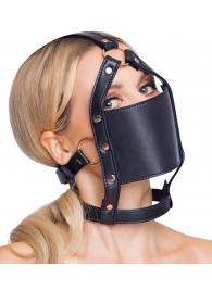 Черный намордник с кляпом-шаром Head Harness With A Gag - Orion - купить с доставкой в Красноярске