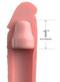 Телесная насадка-удлинитель 1 Inch Silicone X-tension - 17,8 см. - Pipedream - в Красноярске купить с доставкой