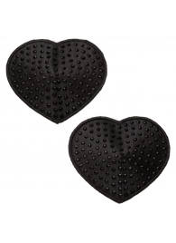 Черные пэстисы в форме сердечек Heart Pasties - California Exotic Novelties - купить с доставкой в Красноярске