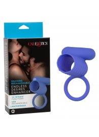 Синее эрекционное виброкольцо Silicone Rechargeable Endless Desires Enhancer - California Exotic Novelties - в Красноярске купить с доставкой