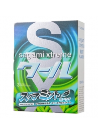 Презервативы Sagami Xtreme Mint с ароматом мяты - 3 шт. - Sagami - купить с доставкой в Красноярске