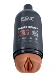 Мастурбатор-вагина цвета карамели Shower Therapy Soothing Scrub - Pipedream - в Красноярске купить с доставкой