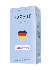 Ультратонкие презервативы EXPERT Lights - 12 шт.(+3 в подарок) - Expert - купить с доставкой в Красноярске