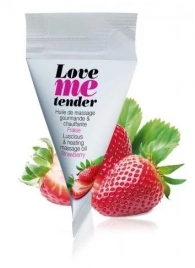 Съедобное согревающее массажное масло Love Me Tender Strawberry с ароматом клубники - 10 мл. - Love to Love - купить с доставкой в Красноярске
