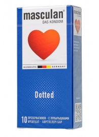 Презервативы с пупырышками Masculan Dotted - 10 шт. - Masculan - купить с доставкой в Красноярске