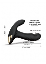 Черный вибромассажер простаты Multi P-Joy с 3 моторами - Dorcel - в Красноярске купить с доставкой
