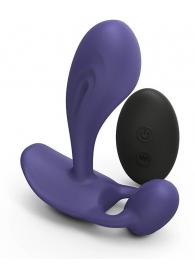 Темно-синий вибромассажер Witty P G Vibrator with Remote Control - Love to Love - в Красноярске купить с доставкой